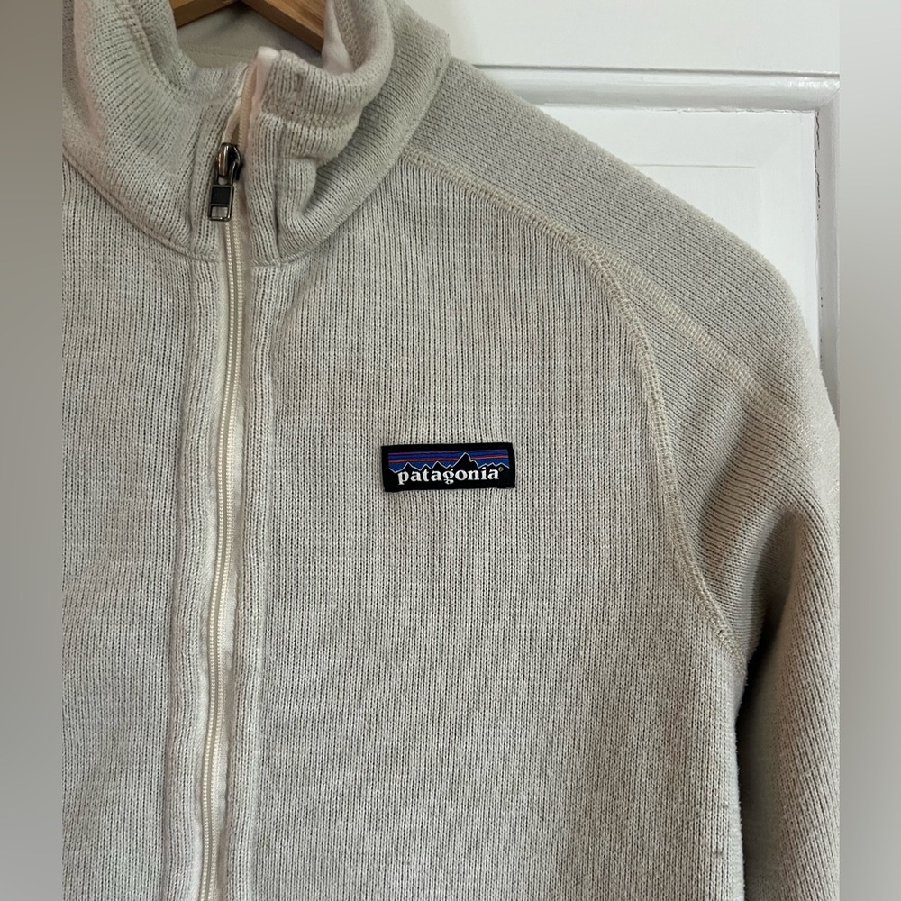 Patagonia Women’s better sweater size small knit zip fleece in light green/grey - Picture 2 of 9
